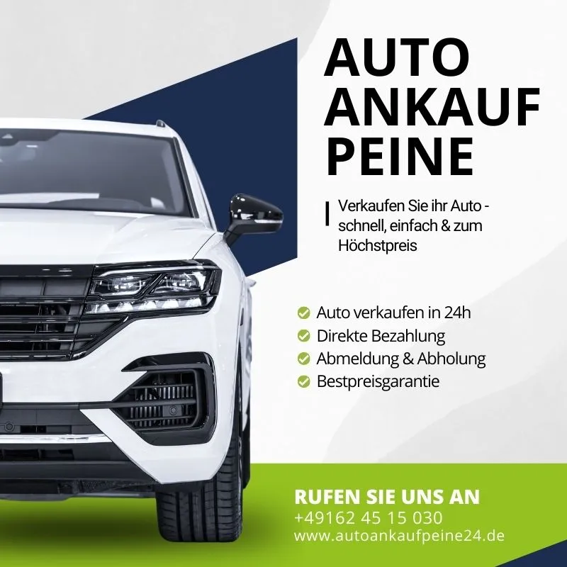 Autoankauf Peine | Verkaufen Sie ihr Auto - schnell, einfach & zum Höchstpreis